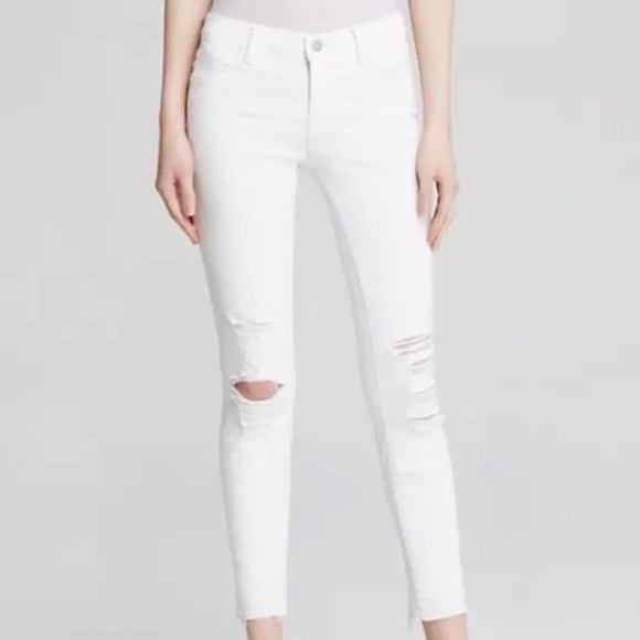 J Brand Denim - J Brand White Distressed Jeans